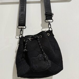 Hello Kitty Black Crossbody Mesh Bag